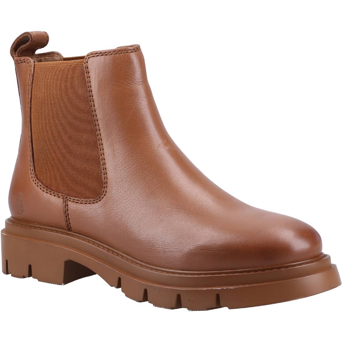 Hush Puppies Raya Chelsea Tan Womens ankle boots HP-37851-70529 in a Plain Leather in Size 4